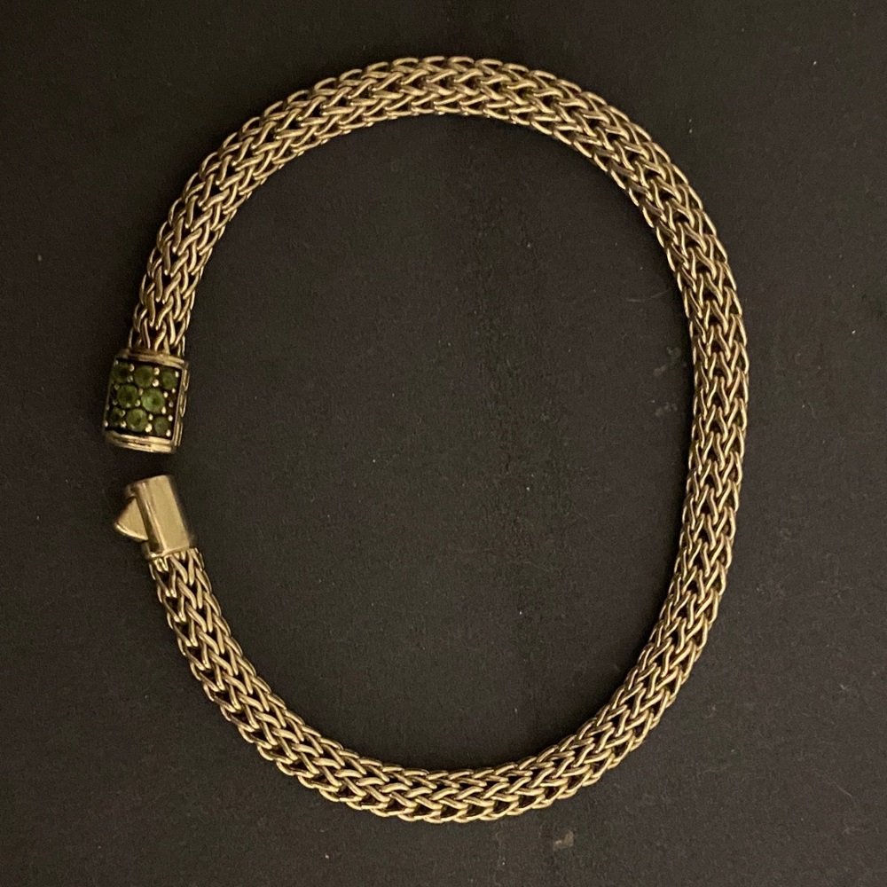 John Hardy Silver Bracelet with Emerald